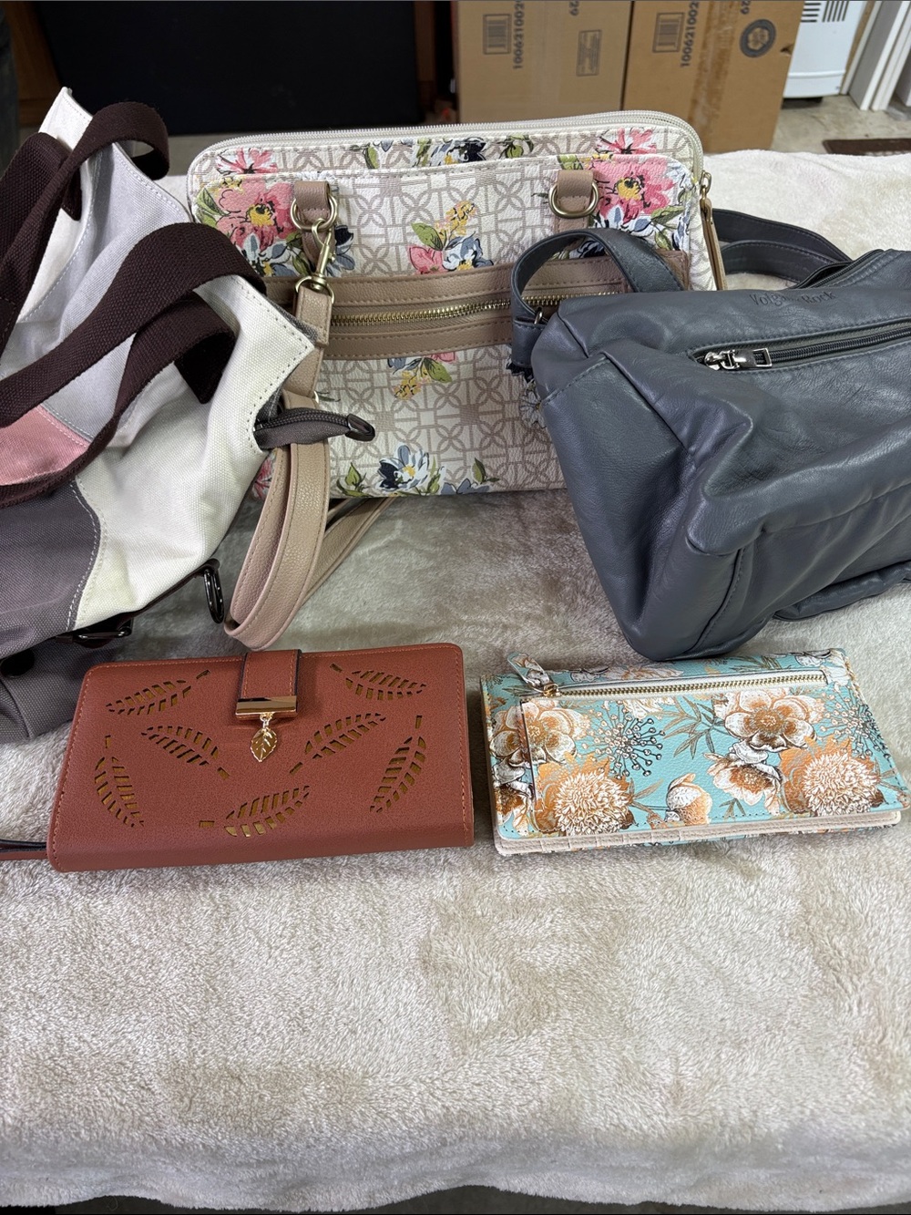 Assortment of Bags Purses and Wallets Set